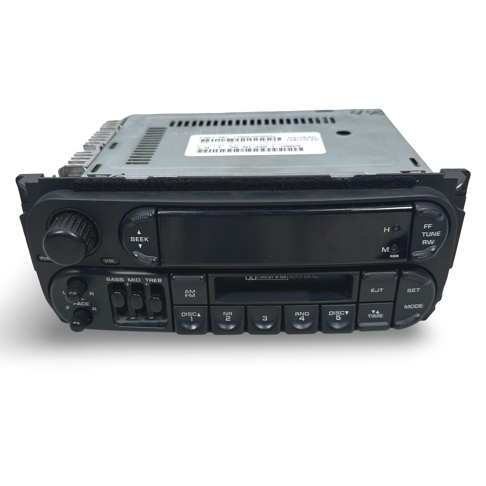 Daimler Chrysler RBB AM FM Radio Cassette Player P56038588AL Jeep Dodge Gray